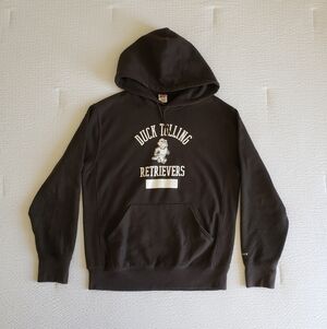 J. CREW Mens Heritage Fleece Retriever Hoodie w/ Kangaroo Pocket (M) Brown/White